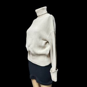 Na-kd Sweater Pullover Womens Medium Turtle Neck Waffle Knit Long Sleeve
